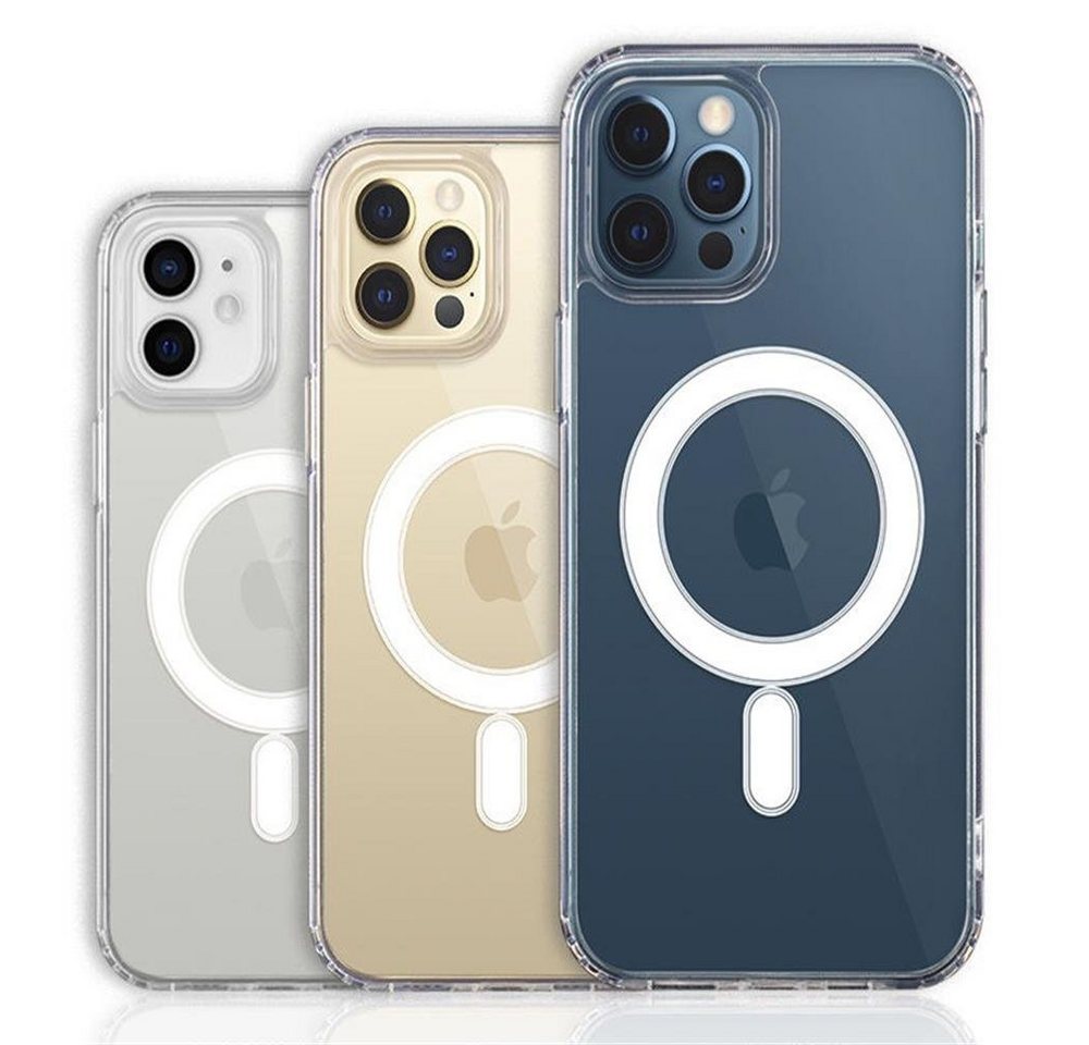 Gravizone Smartphone-Hülle MagSafe Hülle Case für Apple iPhone 12 13 14 Pro Max Mini Transparent von Gravizone