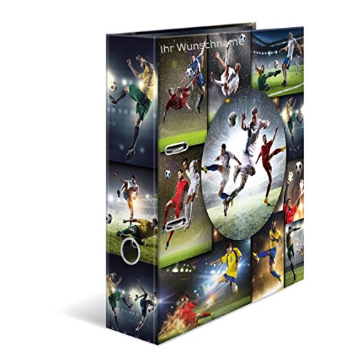 Herma Motivordner mit silbergefärbter Gravur / A4 / 70mm breit / "Fußball" Herma Motivordner mit silbergefärbter Gravur / A4 / 70mm breit / "Fußball" von Gravur by Livepac Office
