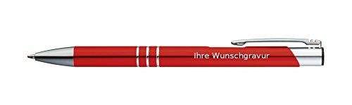 Kugelschreiber aus Metall / mit Gravur / Farbe: rot von Gravur by Livepac Office