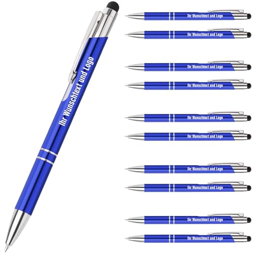 Gravurmaster 400 Stück Kugelschreiber mit Touchpen personalisierter Kugelschreiber mit Gravur Druckkugelschreiber Set, Druckkugelschreiber mit Wunschtext & Logo, Für Business, Büro, Schule unw. Gravurmaster 400 Stück Kugelschreiber mit Touchpen personalisierter Kugelschreiber mit Gravur Druckkugelschreiber Set, Druckkugelschreiber mit Wunschtext & Logo, Für Business, Büro, Schule unw. von Gravurmaster