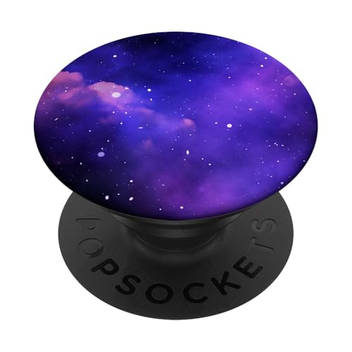 Galaxy Raum in Blau, Rosa, Lila AEHP445 PopSockets PopGrip: Ausziehbarer Sockel und Griff für Handys/Tablets mit Tauschbarem Top PopSockets Klebender PopGrip von Gray & Gold Publishing
