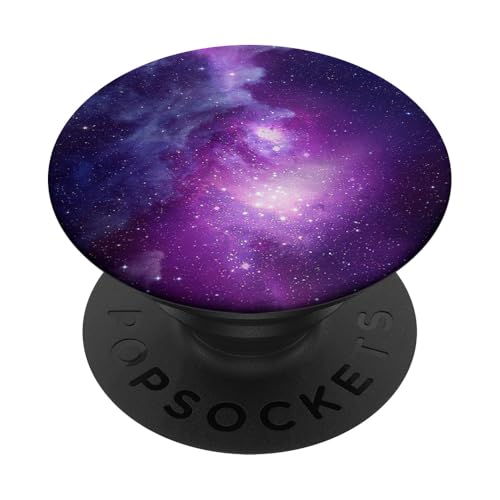 Galaxy Raum in Lila, Blau, Gelb AEHP397 PopSockets PopGrip: Ausziehbarer Sockel und Griff für Handys/Tablets mit Tauschbarem Top von Gray & Gold Publishing