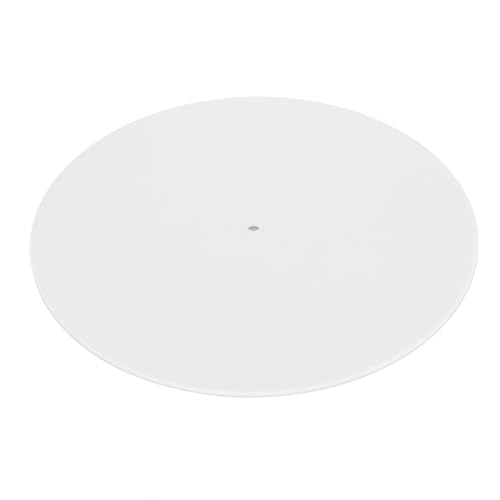 GRCFUMO 12in Acryl -Plattentable -Matte, Plattenplatten -Slipmat, Plattenspieler -Matte, Plattenplatte für Musiker, Ingenieure und Produzenten (White) von Grcfumo