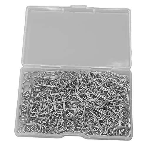 GRCFUMO 150pcs niedliche Papierklammern, herzförmige Anti -Slip -Papierklammern mit klarer Schachtel, exquisite elektroplierte Lesezeichen für Familienbüroschule (Silber) von Grcfumo
