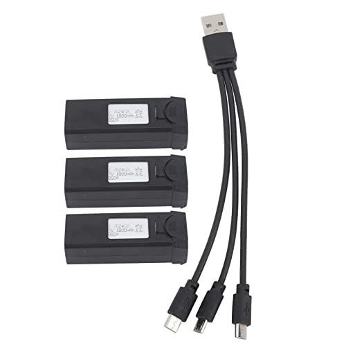 GRCFUMO 3 PCS RC -Flugzeug -Lithiumbatterie, 3 in 1 Kunststoff -RC -Drohne -Lithiumbatterie, Ladekabel von Lithium -Batterie für F184 S93 L900 A258 RC -Flugzeuge GRCFUMO 3 PCS RC -Flugzeug -Lithiumbatterie, 3 in 1 Kunststoff -RC -Drohne -Lithiumbatterie, Ladekabel von Lithium -Batterie für F184 S93 L900 A258 RC -Flugzeuge von Grcfumo