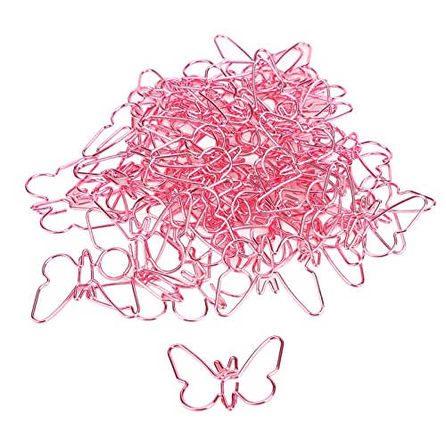 Grcfumo Büroklammern mit rosa Schmetterlingen, Cartoon-Farbbeschichtung, innovative, süße Büroklammern für Büro, Zuhause, Schule, 50 Stück Grcfumo Büroklammern mit rosa Schmetterlingen, Cartoon-Farbbeschichtung, innovative, süße Büroklammern für Büro, Zuhause, Schule, 50 Stück von Grcfumo