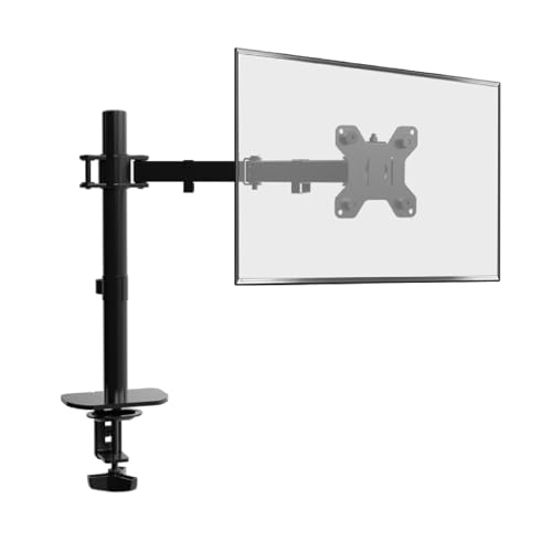 Einzelner Monitor Arm, Computer Display Desk Mount, Monitor Stand mit Klemme und Grommet Base passt für 13-32 Zoll, max. 22lbs für Zuhause, Büro, Schule, Abnehmbarer VESA-Ständer 75–100 mm² von GreBear