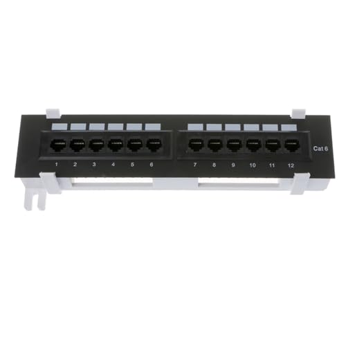 Greabuy 12 Port CAT6 Panel RJ45 Netzwerk Wandhalterung Rack Mount Greabuy 12 Port CAT6 Panel RJ45 Netzwerk Wandhalterung Rack Mount von Greabuy