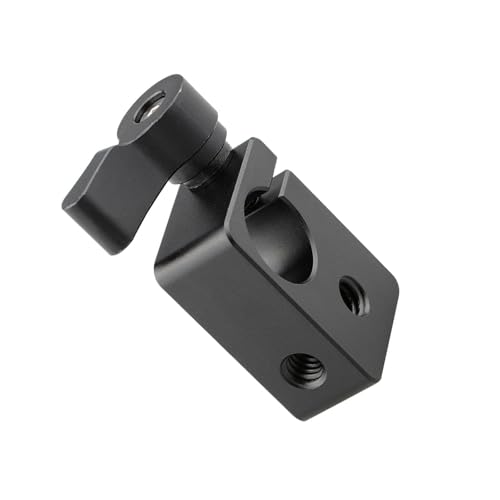 Greabuy 15 mm Einzelstab-Klemmadapter mit verstellbarer Schraube, 6,35 mm Gewindelöcher für Kamerazubehör, 15 mm Schienen Greabuy 15 mm Einzelstab-Klemmadapter mit verstellbarer Schraube, 6,35 mm Gewindelöcher für Kamerazubehör, 15 mm Schienen von Greabuy