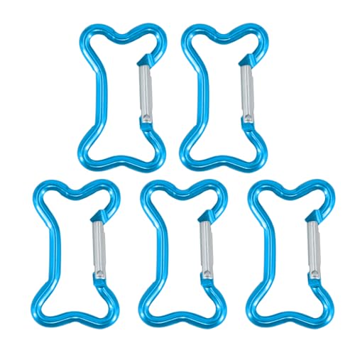 Greabuy 5 x Knochenförmige Federschnalle, Aluminiumlegierung, Schlüsselanhänger, Schlüsselanhänger, Taschenclip Greabuy 5 x Knochenförmige Federschnalle, Aluminiumlegierung, Schlüsselanhänger, Schlüsselanhänger, Taschenclip von Greabuy