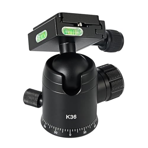 Greabuy K36 DSLR-Stativ mit 360-Grad-Kugelkopf für dynamische Videoaufnahmen und schwere Kamera bis zu von Greabuy