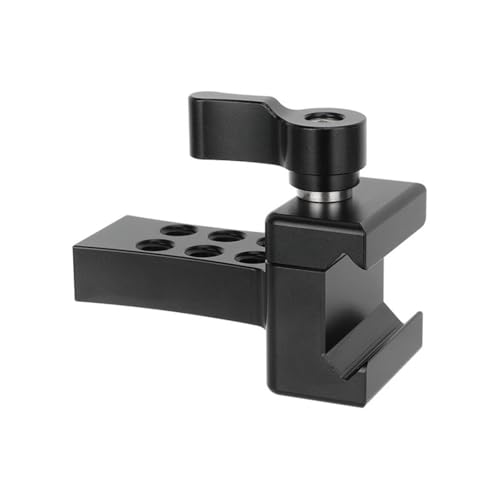 Greabuy Kameraklemme aus Aluminium mit 6,35 mm (1/4 Zoll) 20 Zubehör-Befestigungslöchern für Kamerakäfig, seitlicher Handgriff von Greabuy