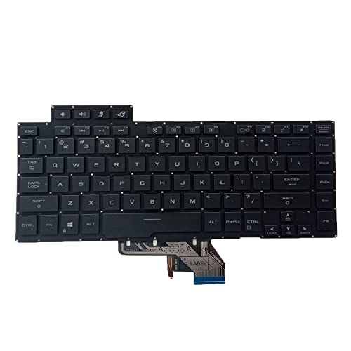 Greabuy US-Laptop-Tastatur mit englischen Buchstaben/Zeichen, Desktop-Design in voller Größe, für ROG GX502 GX502GW Laptop Tastatur mit Hintergrundbeleuchtung von Greabuy