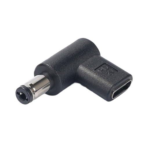Greabuy USB C auf Stecker DC 5,5 x 2,1 mm/5,5 x 2,5 mm Adapter 90 Grad Ladeanschluss für Handys, Laptops, Router Greabuy USB C auf Stecker DC 5,5 x 2,1 mm/5,5 x 2,5 mm Adapter 90 Grad Ladeanschluss für Handys, Laptops, Router von Greabuy