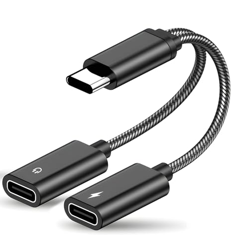 Greacesrio USB C Splitter 1 zu 2, USB C Y Kabel Kopfhörer Adapter und Laden von Greacesrio