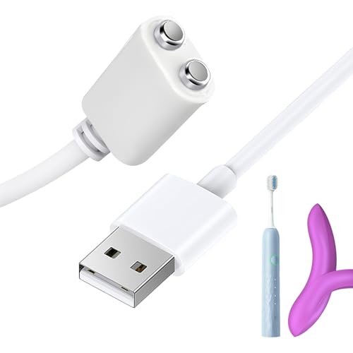 Greacesrio Universal 7mm Magnetisches USB-Ladekabel, Magnetisches 2-Pin USB-Kabel für Massagegeräte, Smartwatch und mehr, Ersatz-Ladekabel, 0,8m Magnetisch Ladezubehör von Greacesrio