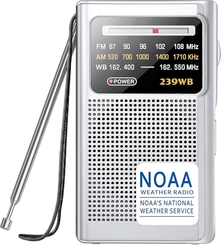 AM/FM Battery Operated Transistor Portable Radio with Best Reception,Stereo Earphone Jack, Powered by 2 AA Battery von Greadio