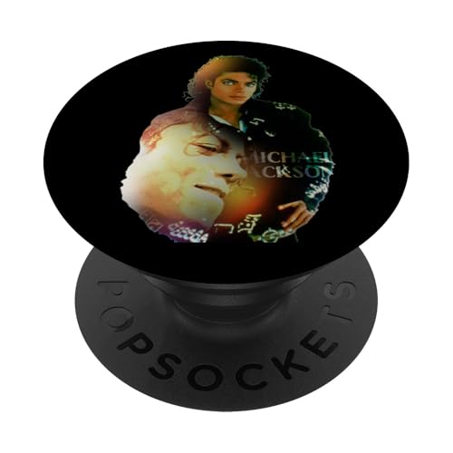 Michael Jackson-004 PopSockets Klebender PopGrip Schwarz von Great Moment Store