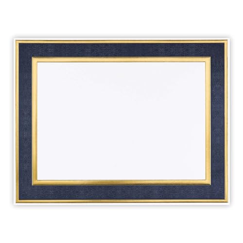 Great Papers! Marineblauer Rahmen mit geprägtem und goldfarbenem Folien-Zertifikat, 21,6 x 27,9 cm, 15 Stück (20103773) von Great Papers!