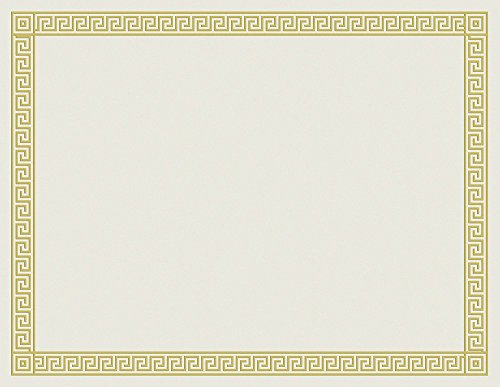 Tolle Papiere. Geflochtenes Folien-Zertifikat, 21,6 x 27,9 cm, 12 Stück 12 Stück 8-1/2" W x 11" L Goldkanal von Great Papers!