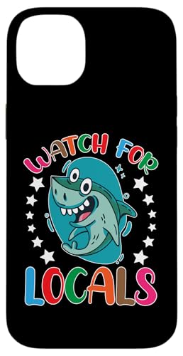 Haie: Achten Sie auf Einheimische Hülle für iPhone 14 Plus von Great White Shark Designs For Kids