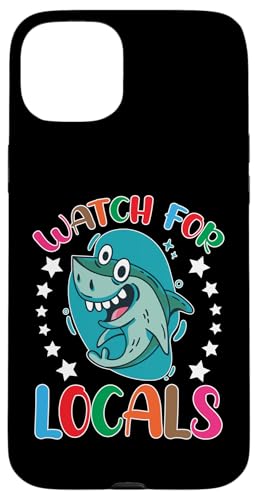 Haie: Achten Sie auf Einheimische Hülle für iPhone 15 Plus von Great White Shark Designs For Kids