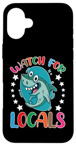 Haie: Achten Sie auf Einheimische Hülle für iPhone 16 Plus von Great White Shark Designs For Kids