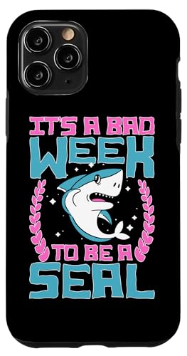 Haie: Es ist eine schlechte Woche, ein Seehund zu sein Hülle für iPhone 11 Pro von Great White Shark Designs For Kids