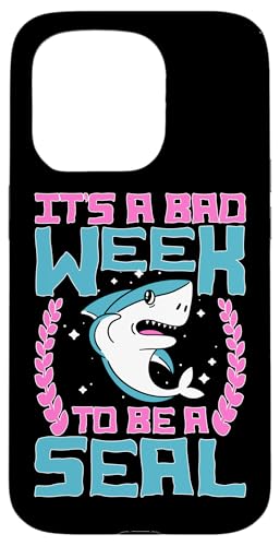 Haie: Es ist eine schlechte Woche, ein Seehund zu sein Hülle für iPhone 15 Pro Haie: Es ist eine schlechte Woche, ein Seehund zu sein Hülle für iPhone 15 Pro von Great White Shark Designs For Kids