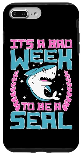 Haie: Es ist eine schlechte Woche, ein Seehund zu sein Hülle für iPhone 7 Plus/8 Plus von Great White Shark Designs For Kids