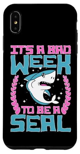 Haie: Es ist eine schlechte Woche, ein Seehund zu sein Hülle für iPhone XS Max von Great White Shark Designs For Kids