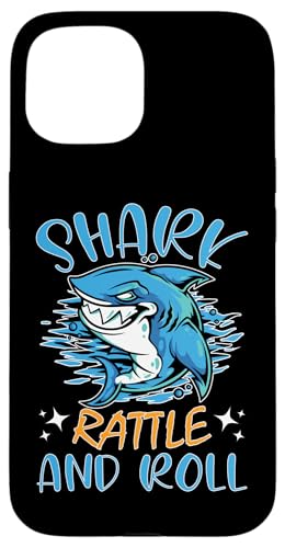 Haie: Hai, Rassel und Rolle Hülle für iPhone 15 von Great White Shark Designs For Kids