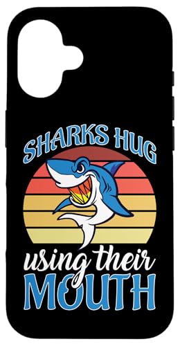 Haie: Haie umarmen sich mit ihrem Mund Hülle für iPhone 16 von Great White Shark Designs For Kids