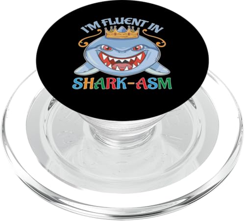 Haie: Ich spreche fließend Shark-Asm PopSockets PopGrip für MagSafe von Great White Shark Designs For Kids