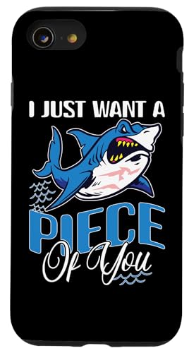 Haie: Ich will nur ein Stück von dir Hülle für iPhone SE (2020) / 7 / 8 von Great White Shark Designs For Kids
