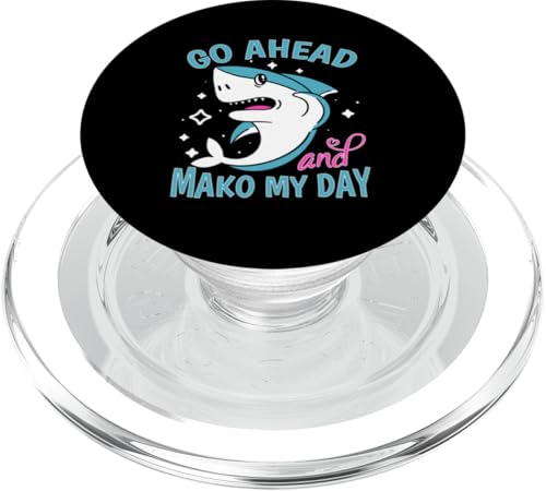 Haie: Mach weiter und mach meinen Tag PopSockets PopGrip für MagSafe von Great White Shark Designs For Kids