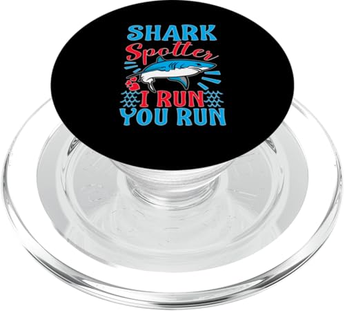 Sharks: Shark Spotter - Ich renne, du rennst PopSockets PopGrip für MagSafe von Great White Shark Designs For Kids
