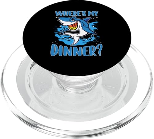 Sharks: Wo ist mein Abendessen? PopSockets PopGrip für MagSafe von Great White Shark Designs For Kids