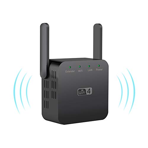 Greatzer WLAN Verstärker,Repeater 300Mbps WiFi Verstaerker 2,4GHz Wireless Signalverstärker Mini Extender mit 2 x Externe Antennen,LAN Port,Kompakt Thermisches Design,Kompatibel zu Allen WLAN Geräten von Greatzer