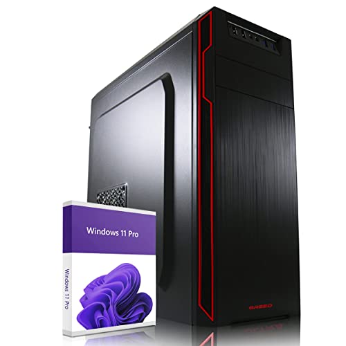 Greed® Multimedia V2 PC mit AMD Ryzen 7 5700G - Schneller Rechner + Computer für Büro & Home Office mit 4,6 GHZ, 16GB RAM/Arbeitsspeicher - 512GB SSD - DVD+RW - USB3.1 - WLAN, inkl. Windows 11 Pro von Greed