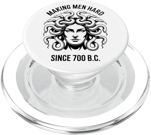 Funny Greek Mythology Medusa Making Men Hard Since 700 B.C. PopSockets PopGrip für MagSafe von Greek Goddess Medusa Gorgon Gorgo