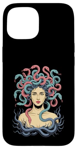 Greek Mythology Medusa Snakes Hülle für iPhone 15 von Greek Goddess Medusa Gorgon Gorgo