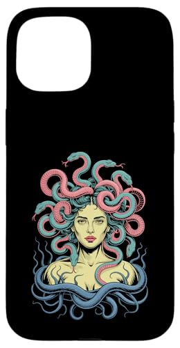 Greek Mythology Medusa Snakes Hülle für iPhone 15 von Greek Goddess Medusa Gorgon Gorgo