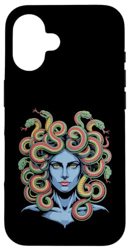 Greek Mythology Medusa Snakes Hülle für iPhone 16 von Greek Goddess Medusa Gorgon Gorgo