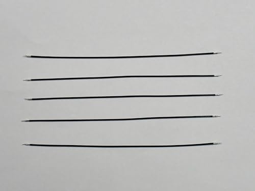 RF-Kabel für Antennenanschluss, 1,13 mm Durchmesser, 15 cm lang, mit offenen Enden zum Löten (Masse/Schild/Spitze: 3/1/2 mm), Schwarz, 5 Stück von Green Antenna