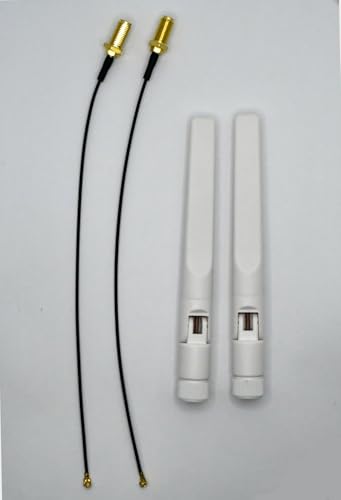 WLAN-Antenne, 2,4 GHz-2,5 GHz, mit SMA-RP-Stecker, weiß, mit 18 cm langer SMA-RP-Buchse auf IPEX1-Kabel, 2 Stück WLAN-Antenne, 2,4 GHz-2,5 GHz, mit SMA-RP-Stecker, weiß, mit 18 cm langer SMA-RP-Buchse auf IPEX1-Kabel, 2 Stück von Green Antenna