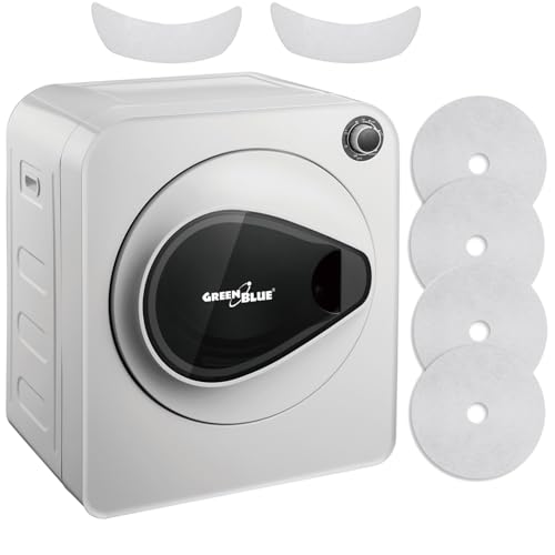 Green Blue GB405 Elektrischer Wäschetrockner Ablufttrockner 830W / bis 3kg / Trockner für Kleidung | Freistehend oder Wandmontage Fünf Trocknungsprogramme (Wäschetrockner + 2x Filtersets) von Green Blue