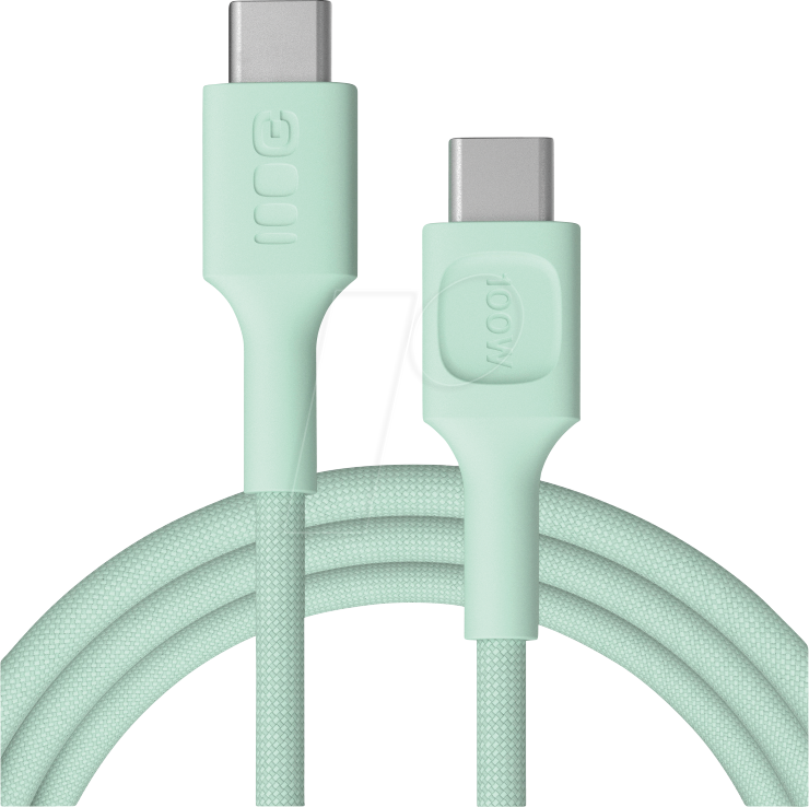 GC KAB100PS200MG - Daten-/ Ladekabel  USB C-Stecker > C Stecker, 100 W, 2 m, mintgr von Green Cell