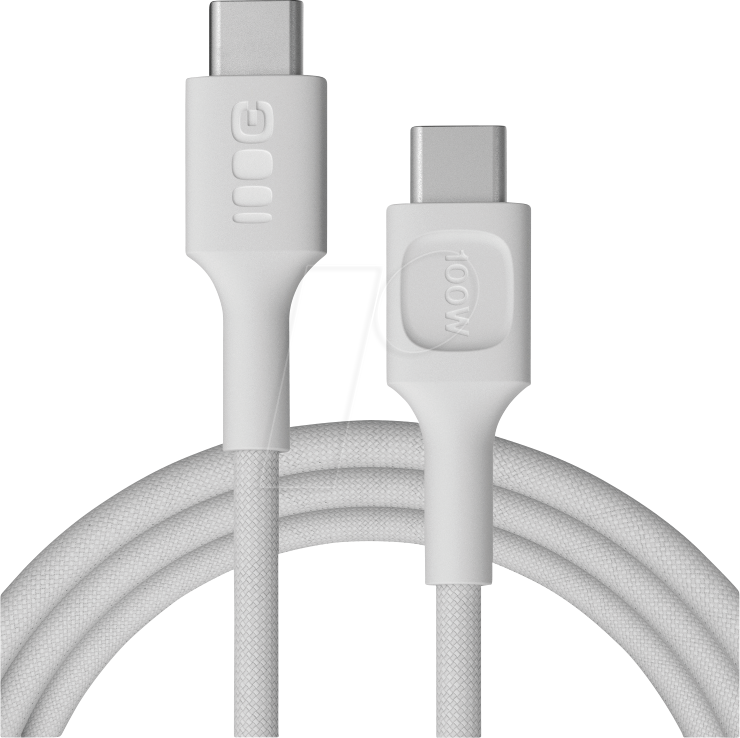 GC KAB100PS200SW - Daten-/ Ladekabel  USB C-Stecker > C Stecker, 100 W, 2 m, weiß von Green Cell