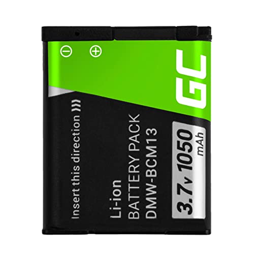 Green Cell® DMW-BCM13 DMW-BCM13E DMW-BCM13PP Kamera-Akku für Panasonic Lumix FT5 LZ40 TS5 TZ30 TZ40 TZ41 TZ61 TZ71 ZS27 ZS30 ZS35 ZS40, Full Decoded (Li-Ion Zellen 1050mAh 3.7V Schwarz) von Green Cell